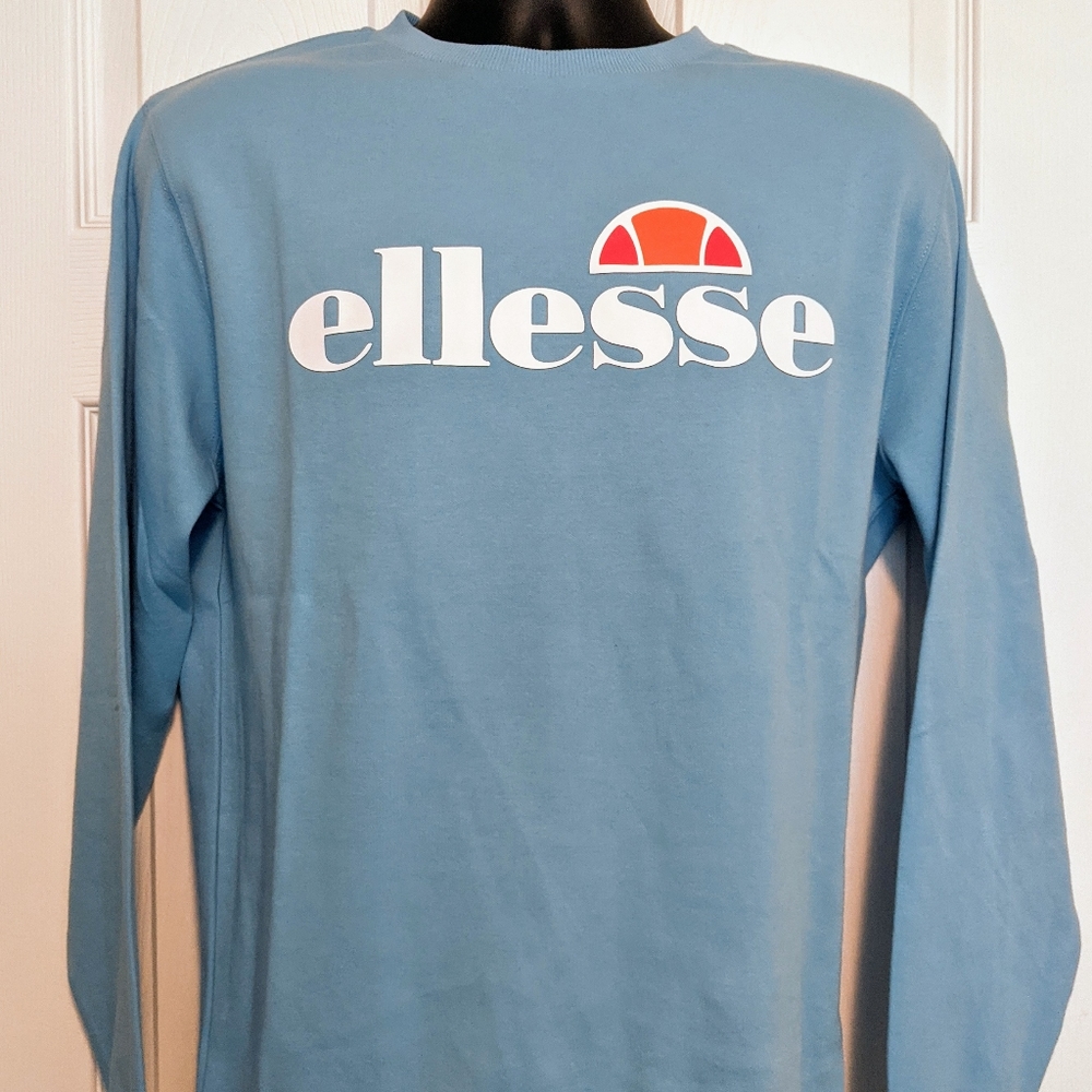 NWT Ellesse Manzanillo Crewneck Sweatshirt Sky Blu